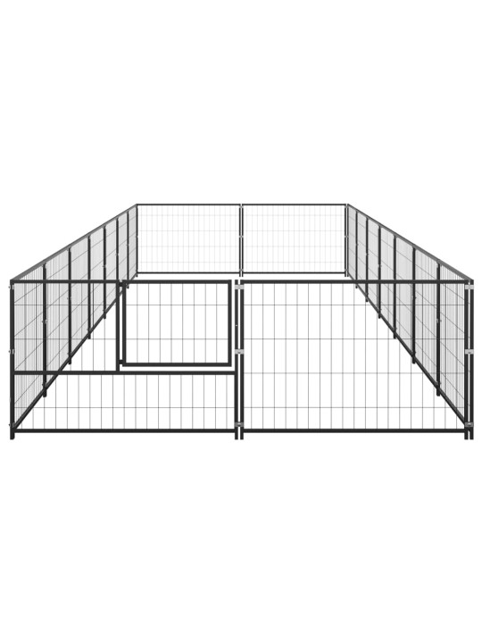 Koiranhäkki musta 14 m² teräs