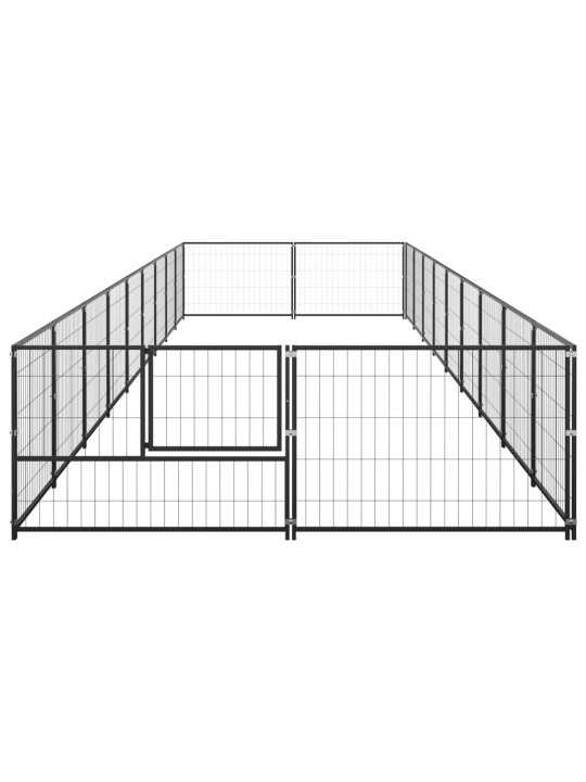 Koiranhäkki musta 18 m² teräs