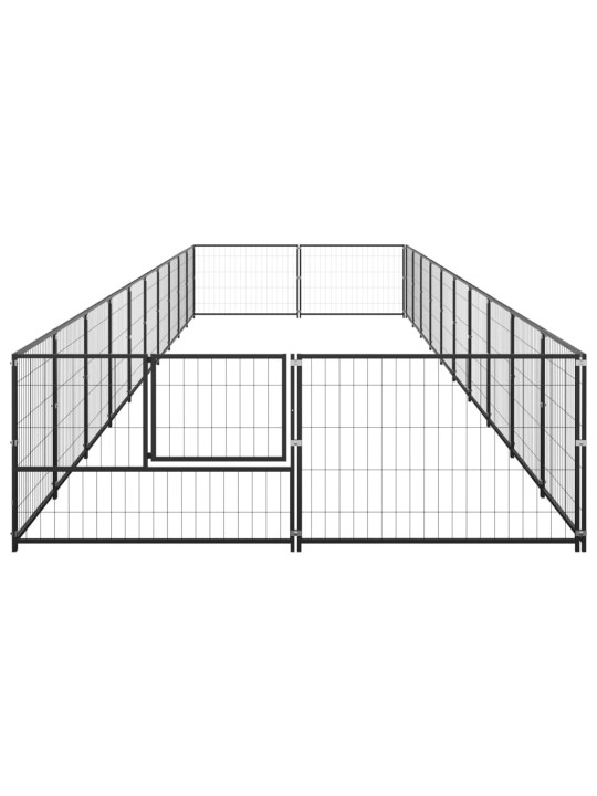 Koiranhäkki musta 20 m² teräs