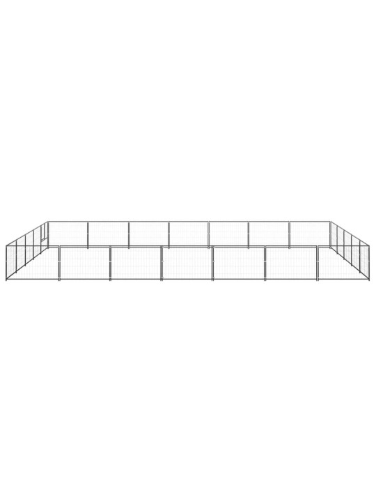 Koiranhäkki musta 35 m² teräs