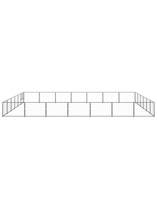 Koiranhäkki musta 42 m² teräs