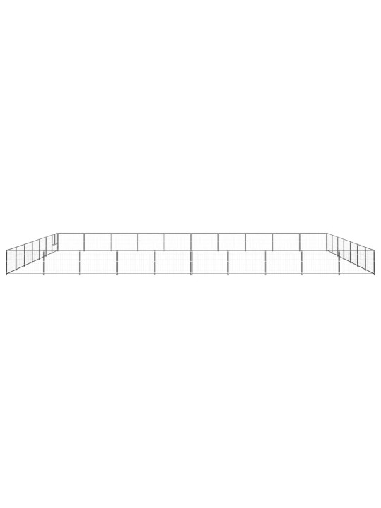 Koiranhäkki musta 70 m² teräs