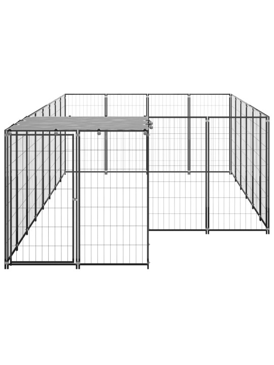 Koiranhäkki musta 8,47 m² teräs