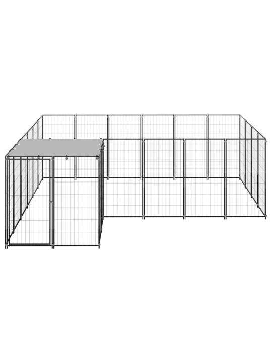 Koiranhäkki musta 8,47 m² teräs