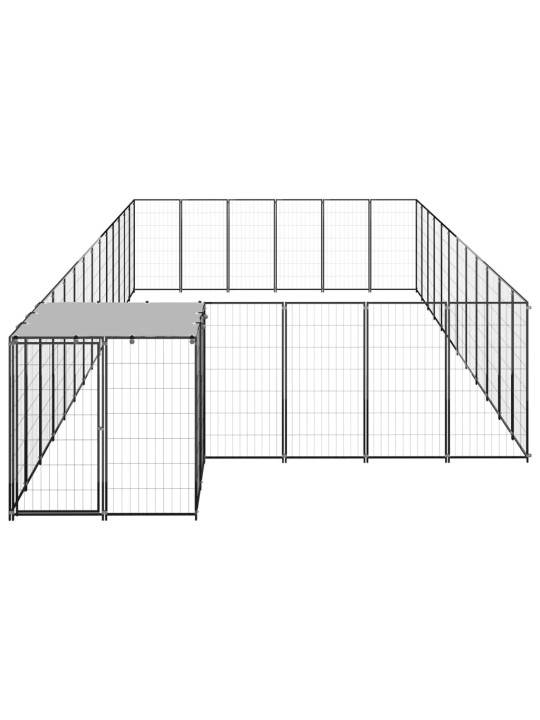 Koiranhäkki musta 22,99 m² teräs