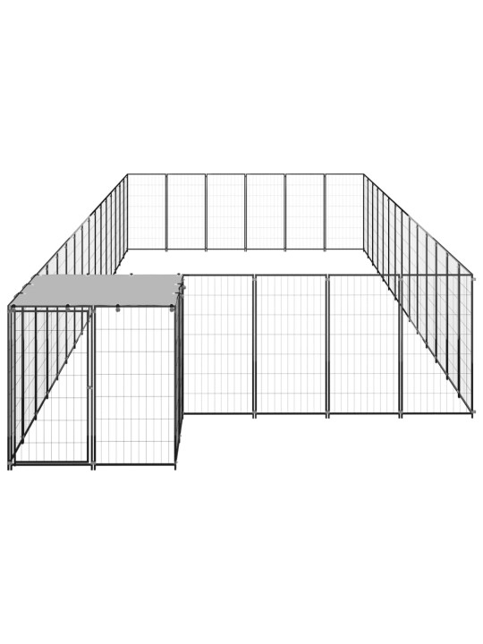 Koiranhäkki musta 26,62 m² teräs