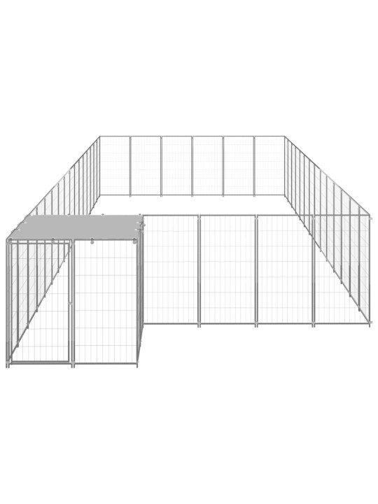 Koiranhäkki hopea 26,62 m² teräs