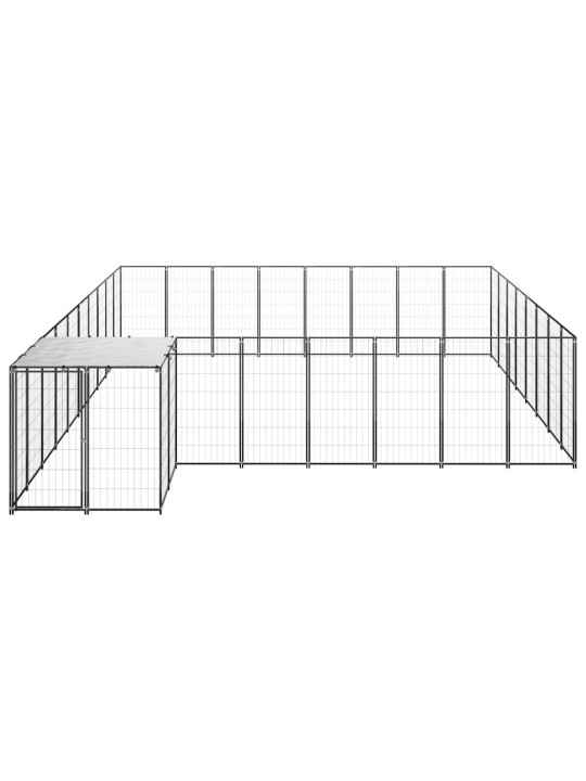 Koiranhäkki musta 20,57 m² teräs