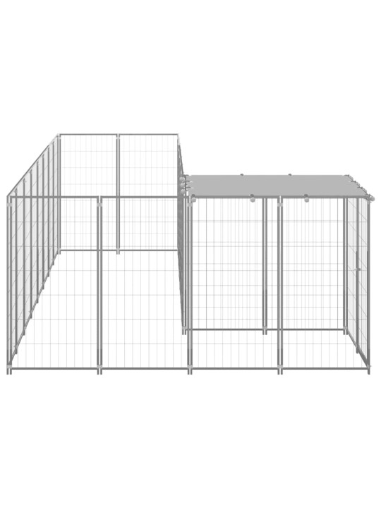 Koiranhäkki hopea 6,05 m² teräs