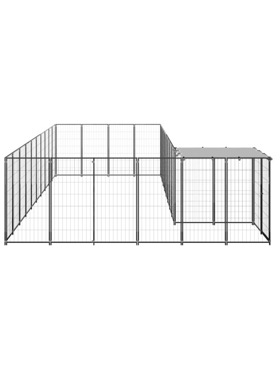 Koiranhäkki musta 13,31 m² teräs