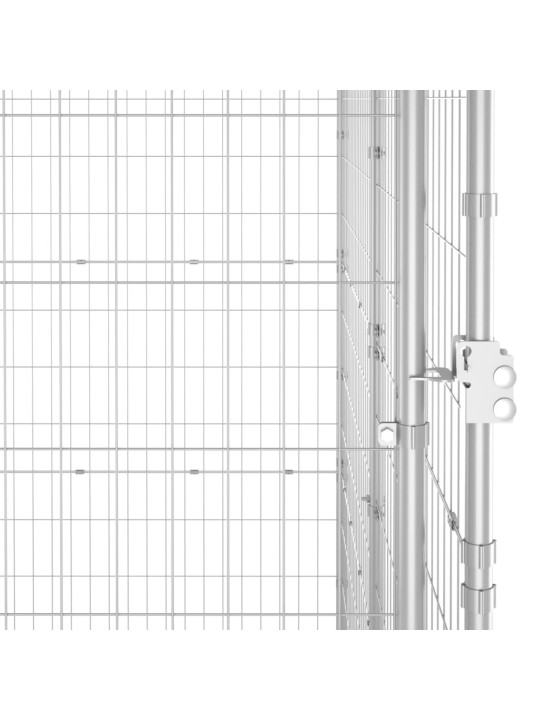 Koiran ulkohäkki galvanoitu teräs 14,52 m²