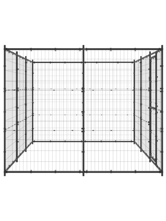 Koiran ulkohäkki teräs 7,26 m²