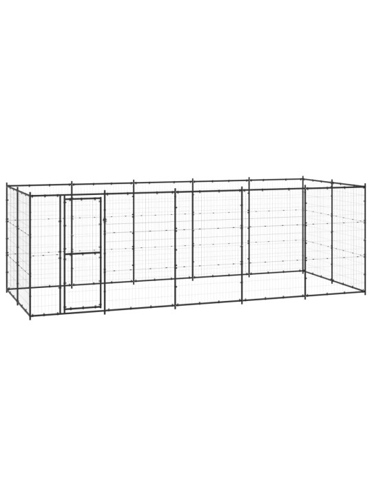 Koiran ulkohäkki teräs 12,1 m²