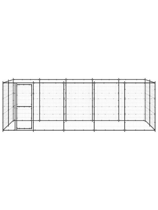 Koiran ulkohäkki teräs 12,1 m²
