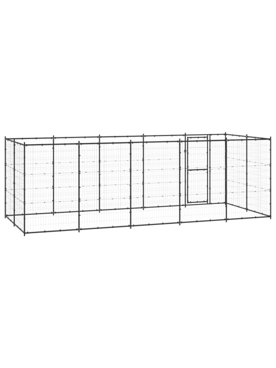 Koiran ulkohäkki teräs 12,1 m²