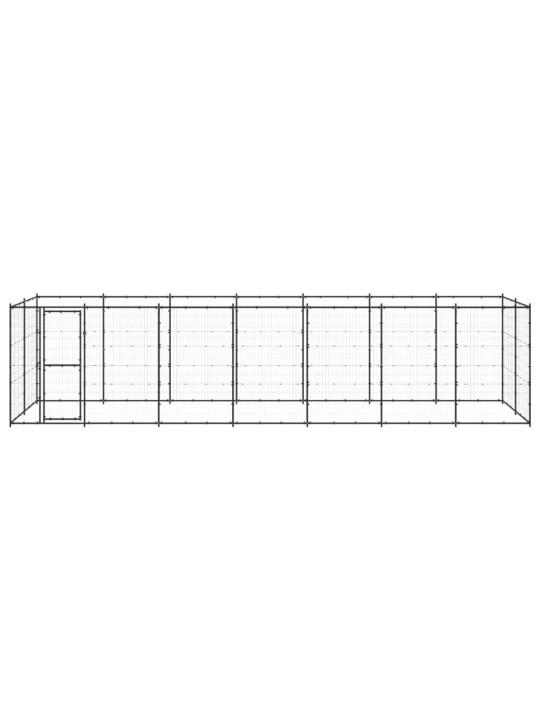 Koiran ulkohäkki teräs 16,94 m²