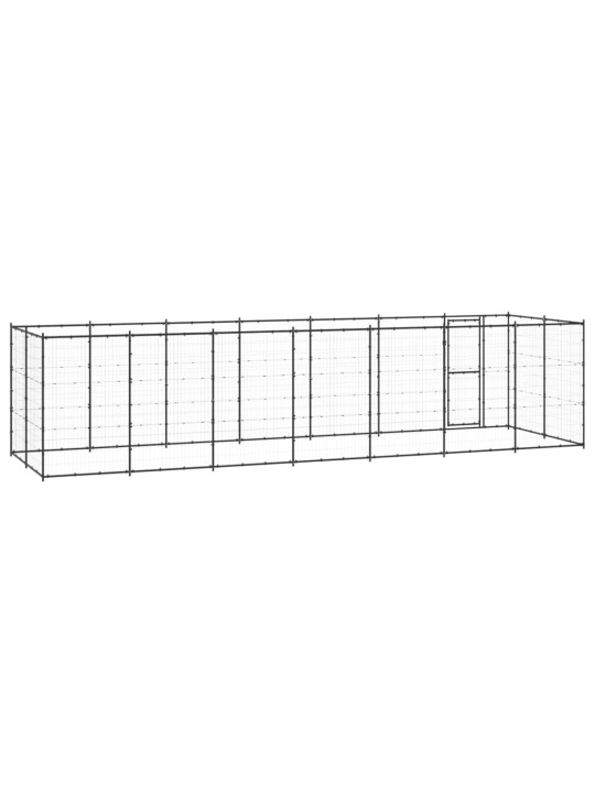 Koiran ulkohäkki teräs 16,94 m²
