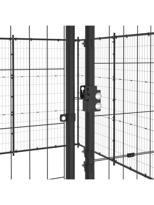Koiran ulkohäkki teräs 14,52 m²
