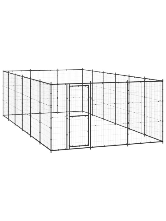Koiran ulkohäkki teräs 21,78 m²
