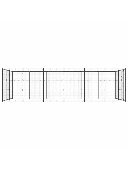 Koiran ulkohäkki teräs 21,78 m²