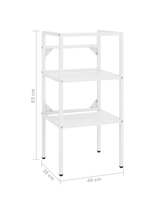 Kylpyhuoneen pesualtaan kehys valkoinen 40x38x83 cm rauta