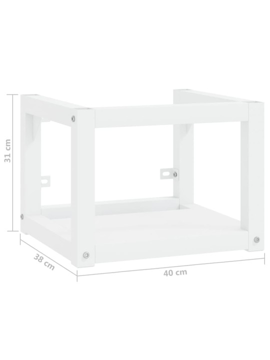 Seinäkiinnitettävä pesualtaan kehys valkoinen 40x38x31 cm rauta