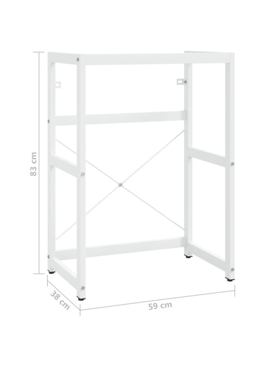 Kylpyhuoneen pesualtaan kehys valkoinen 59x38x83 cm rauta