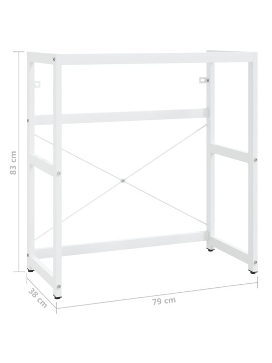 Kylpyhuoneen pesualtaan kehys valkoinen 79x38x83 cm rauta