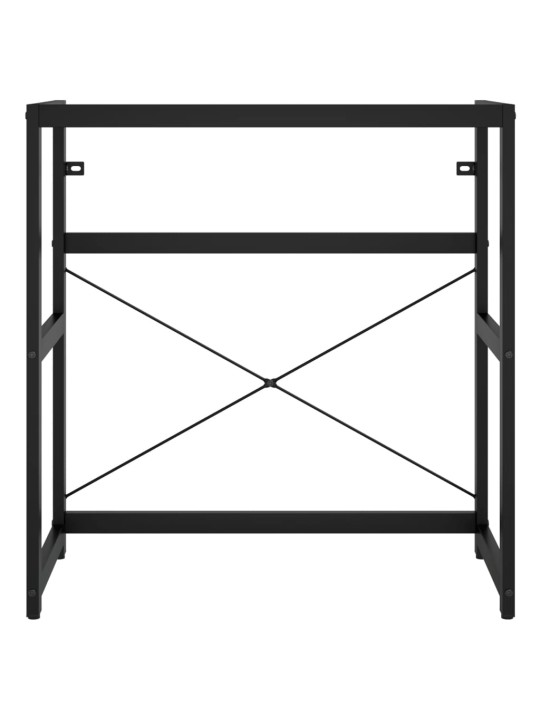 Kylpyhuoneen pesualtaan kehys musta 79x38x83 cm rauta