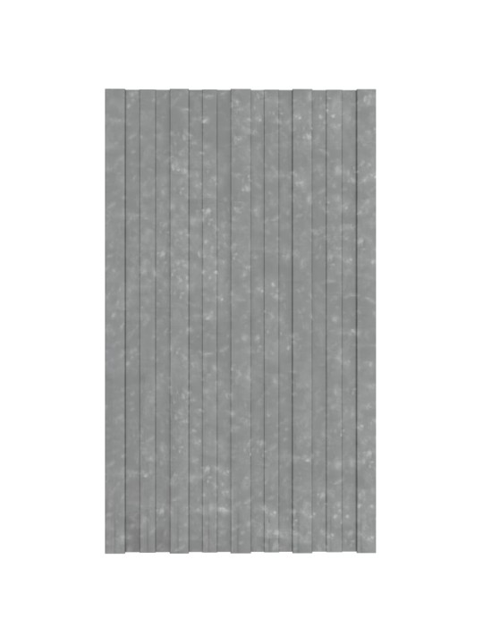 Kattopaneeli 12 kpl galvanoitu teräs hopea 80x45 cm