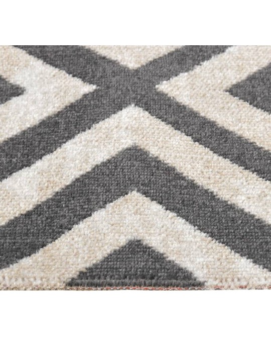 Ulkomatto litteä kudos 80x150 cm vaalea musta ja vaalean beige