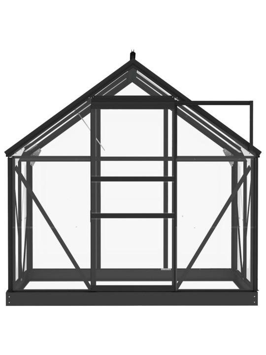 Lasikasvihuone antrasiitti 155x103x191 cm alumiini