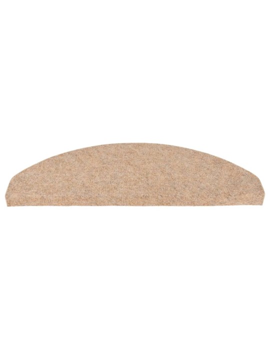 Itsekiinnittyvät porrasmatot 15 kpl 65x22,5x3,5 cm beige