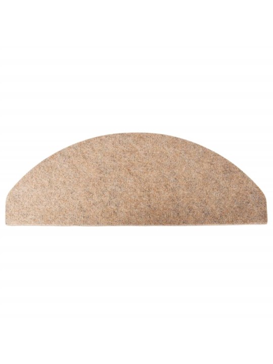 Itsekiinnittyvät porrasmatot 15 kpl 65x22,5x3,5 cm beige