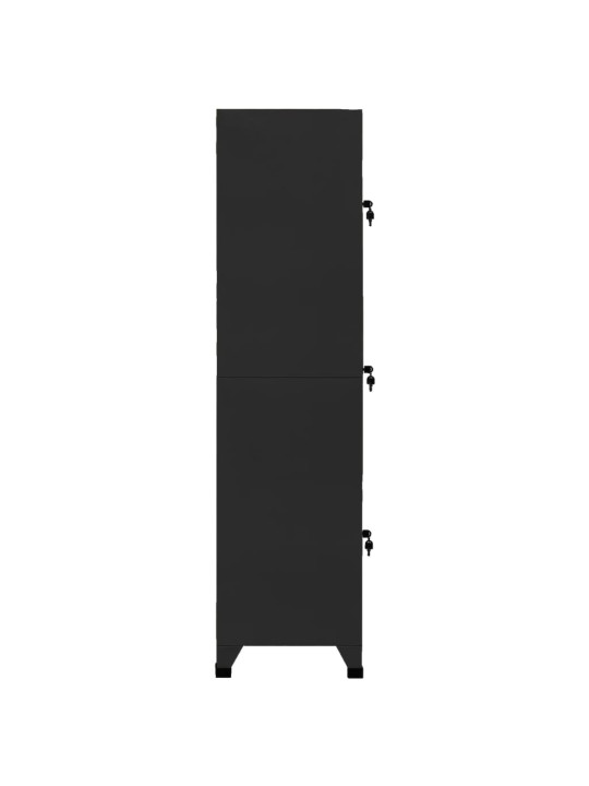 Pukukaappi musta 38x45x180 cm teräs