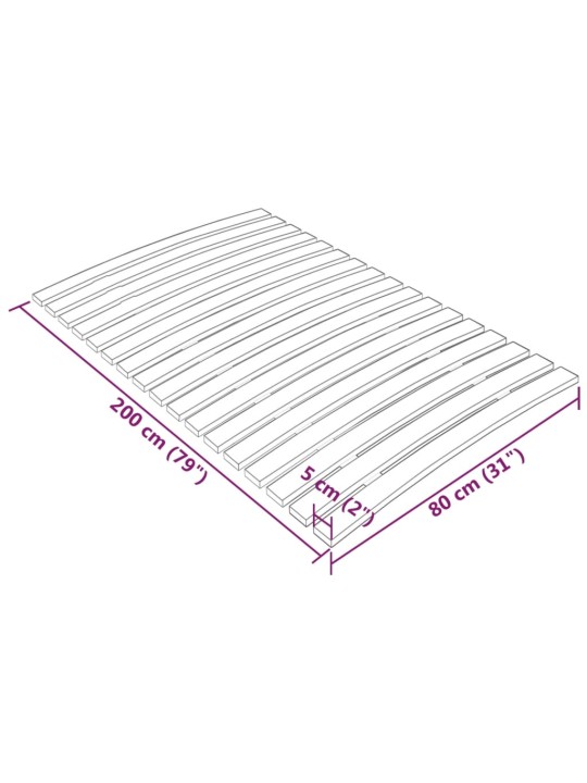 Sängyn sälepohja 17 sälettä 80x200 cm