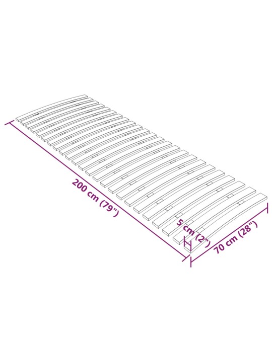 Sängyn sälepohja 24 sälettä 70x200 cm