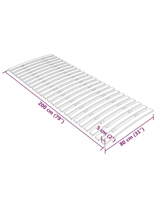 Sängyn sälepohja 24 sälettä 80x200 cm