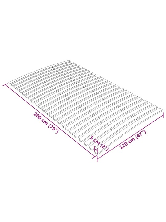 Sängyn sälepohja 24 sälettä 120x200 cm