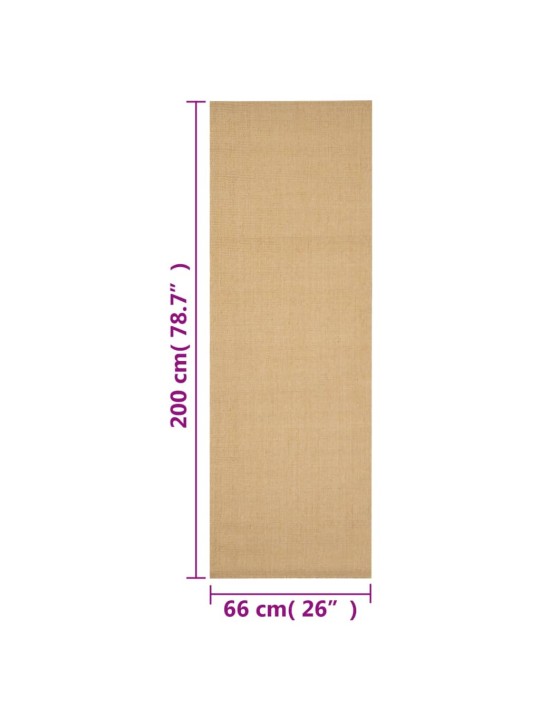 Matto luonnollinen sisal 66x200 cm