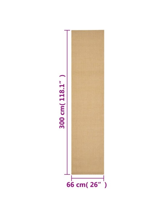 Matto luonnollinen sisal 66x300 cm