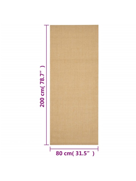 Matto luonnollinen sisal 80x200 cm