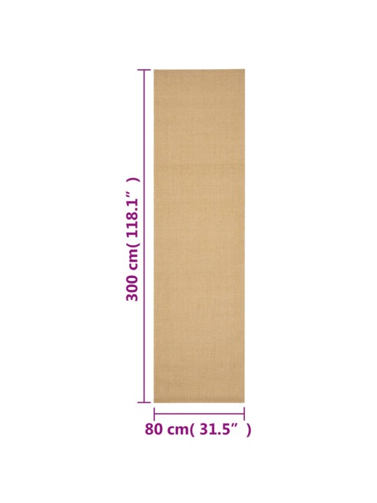 Matto luonnollinen sisal 80x300 cm