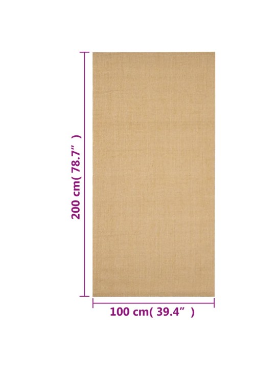 Matto luonnollinen sisal 100x200 cm