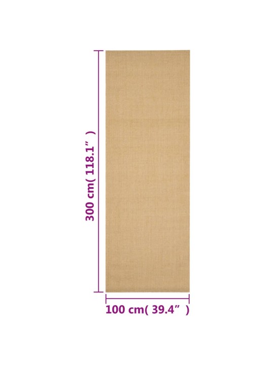 Matto luonnollinen sisal 100x100 cm