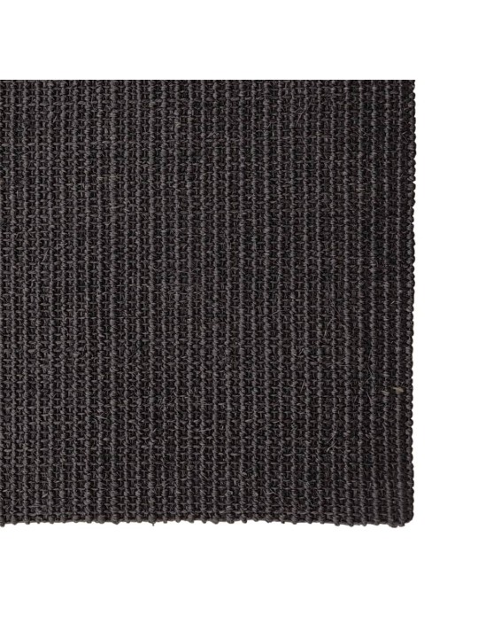 Matto luonnollinen sisal 66x350 cm musta