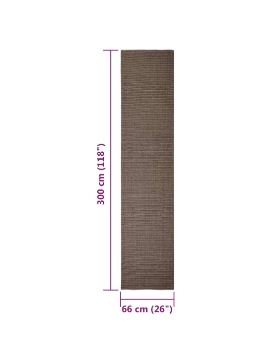 Matto luonnollinen sisal 66x300 cm ruskea