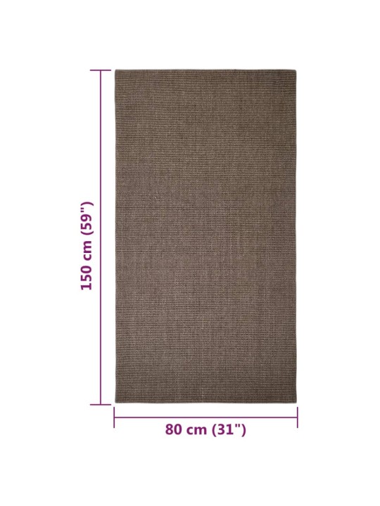 Matto luonnollinen sisal 80x150 cm ruskea