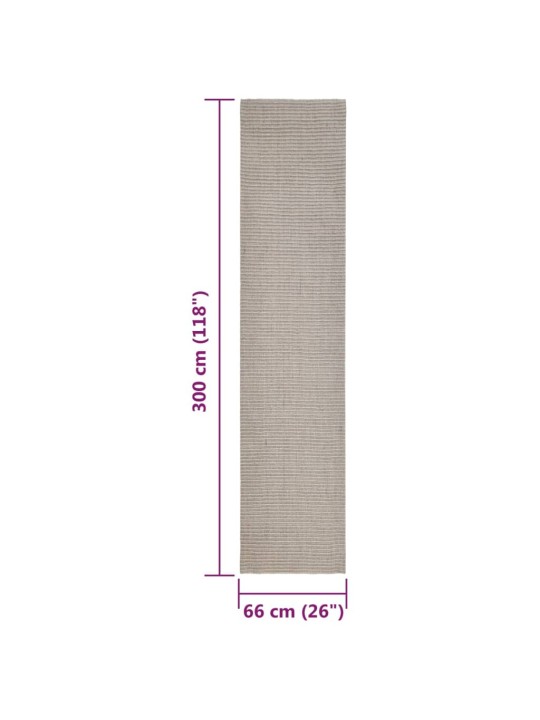 Matto luonnollinen sisal 66x300 cm hiekka