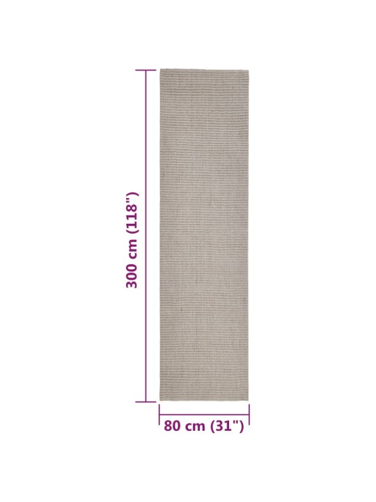 Matto luonnollinen sisal 80x300 cm hiekka